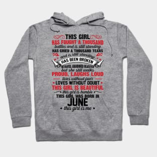 This Girl Was Born In June Hoodie